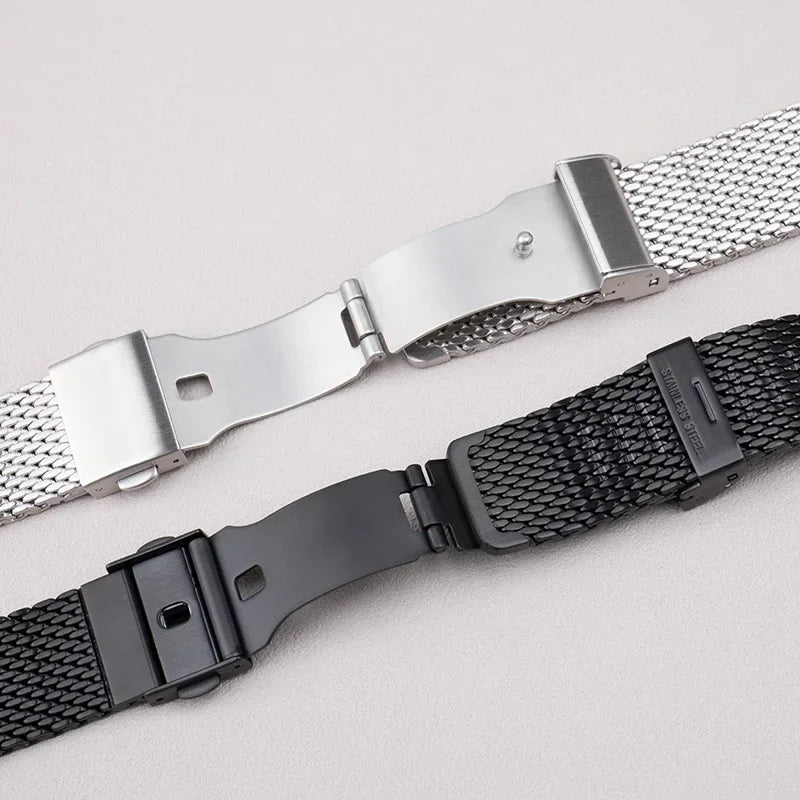 Cinturino per orologio flessibile in acciaio inossidabile 316L, 19/20/21/22mm, per Rolex Omega IWC Breitling Citizen Seiko Tissot, bracciale a maglia milanese