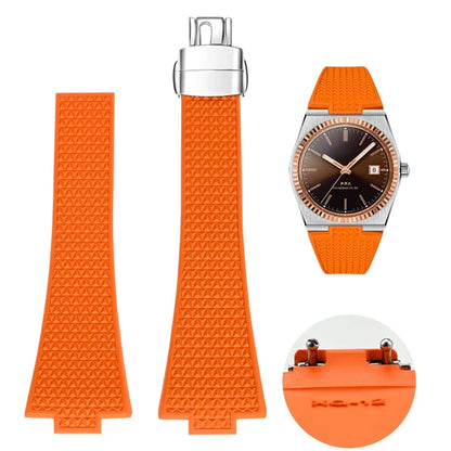 Quick-release watch strap for Tissot PRX series 11mm 12mm T137.407/T137.410 Super Player Fluorocarbon Rubber Watch Strap FKM