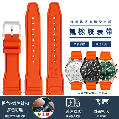 Cinturino per orologio in silicone morbido 20 mm 21 mm 22 mm per IWC Pilot | Cinturino sportivo a sgancio rapido | Sostituzione unisex impermeabile del cinturino in gomma
