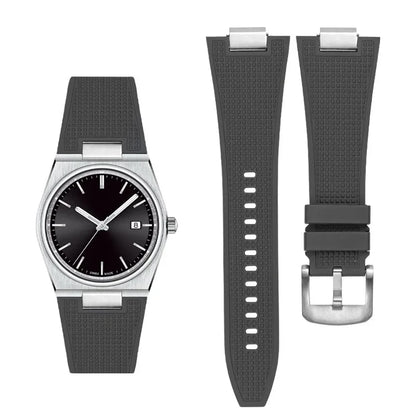 Bracelet de montre en Silicone à dégagement rapide 27mm pour Tissot PRX T137.407 T137.410, Bracelet de montre en caoutchouc fluoré de haute qualité pour hommes