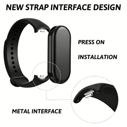 Bracelet en silicone pour Xiaomi Mi Band 10 9 8, bracelet NFC, bracelet de sport, bracelet de poignet, pulseira correa, accessoires Xiaomi Smart Band 10 9 8