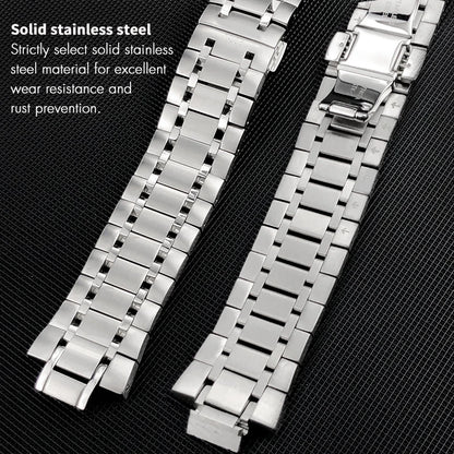 Men's Metal Watch Straps, 23mm x 12mm, 316L Stainless Steel, for Tissot 40.3mm T077 T077.417 PRX Super Player 1853