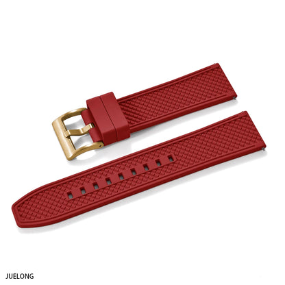 2025 NewFKM Bracelet de montre en caoutchouc 18 mm/20 mm/22 mm/24 mm |   Sangle de plongée à dégagement rapide, étanche, Anti-allergie, pour Seiko/Citizen/Garmin