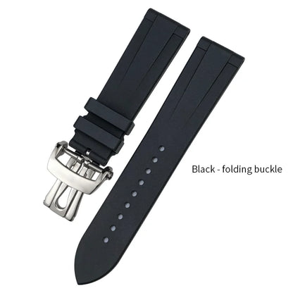 22mm FKM Watch Strap, High Quality, Flexible, Waterproof, Fluoro Natural Rubber, for Blancpain Fifty Fathoms S Watch