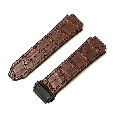 For Hublot BIGBANG Classic Fusion Leather Silicone Rubber Suede Watch Strap Dedicated Interface Lug System Band 26*19mm Bracelet