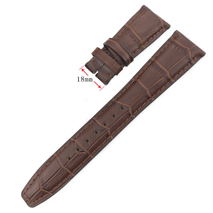 Bracelet de montre en cuir véritable pour hommes, 20mm, 21mm, 22mm, pour IWC, portugais, pilote, marron, noir, bleu