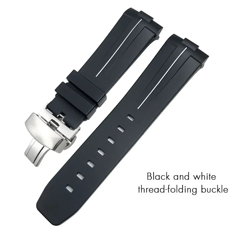 Cinturino per orologio in gomma, 22mm 24mm 21mm 23mm, per SEIKO 5 SKX Citizen Longines HUAWEI Rolex DEEPSEA, braccialetto sportivo impermeabile in silicone