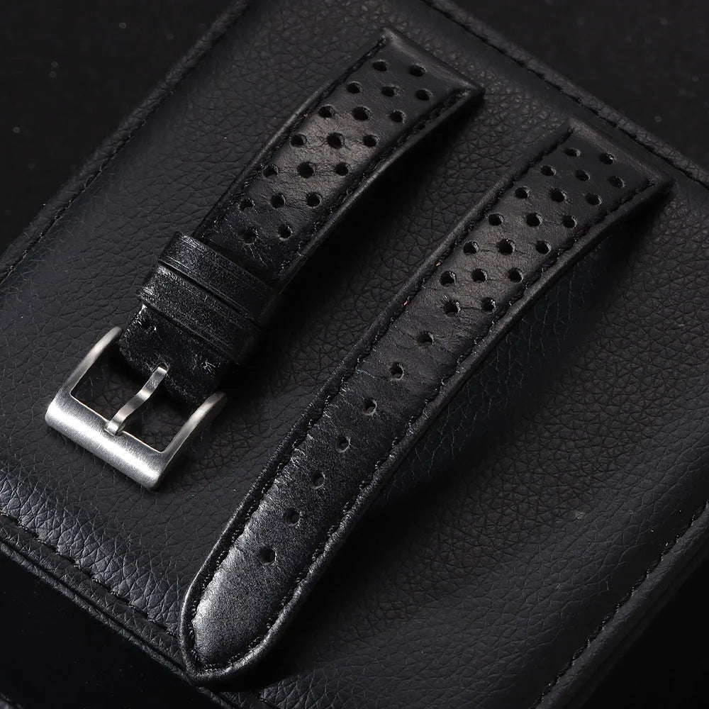 Bracelet universel en cuir de vache véritable, 18mm 20mm 22mm, pour Samsung Galaxy Watch 6 5 4, doux et respirant, rétro