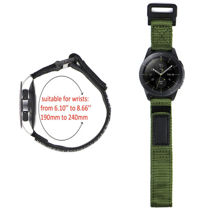 Bracelet de montre militaire en Nylon de qualité supérieure pour Samsung Galaxy Watch, pour hommes, avec libération rapide pour montre intelligente 20mm 22mm