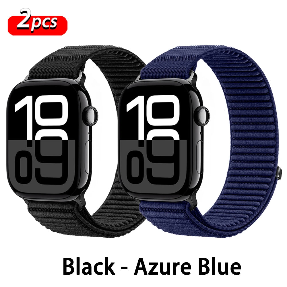 Correa deportiva de nailon con hebilla para Apple Watch de 46 mm 44 mm 40 mm 42 mm 45 mm 41 mm, correa para iWatch serie 11 SE 10 9 8 7 Ultra 3