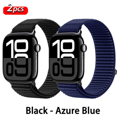 Correa deportiva de nailon con hebilla para Apple Watch de 46 mm 44 mm 40 mm 42 mm 45 mm 41 mm, correa para iWatch serie 11 SE 10 9 8 7 Ultra 3