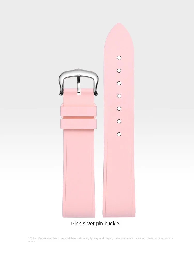 Premium Quality Cartier Dumont Replacement Watch Strap - Fluoroelastomer Rubber Quick Release Medium Large for Women