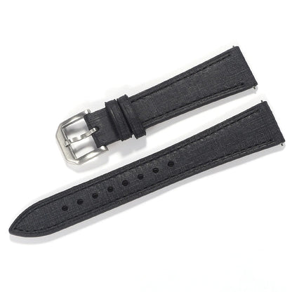 Cinturino per orologio in pelle Babele conciata all'italiana, 20 mm/22 mm, cinturino vintage in pelle pieno fiore con trama in lino e fibbia a sgancio rapido.