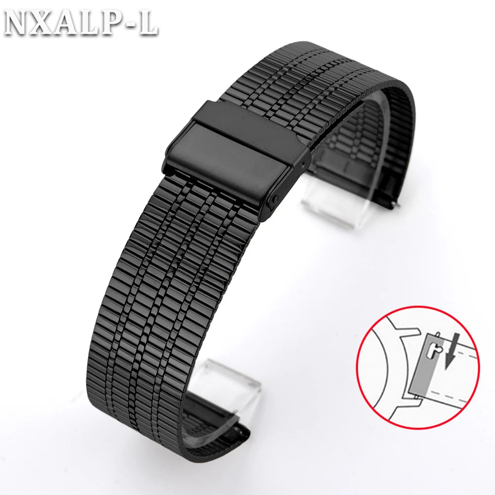 Thin and breathable stainless steel watch bands, 20mm 22mm, for women and men, metal, quick-release, for Huawei watches