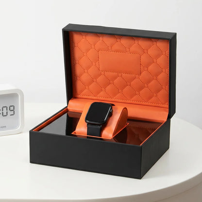 Luxury PU Leather Single Watch Storage Box, Multifunctional Travel Case with Accessories and Removable Pillow