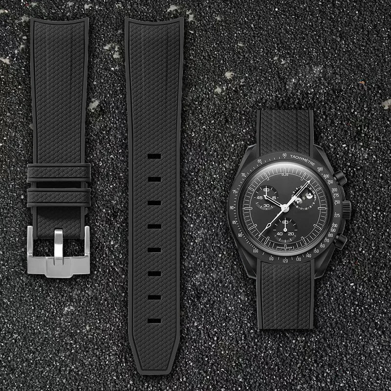 Cinturino per orologio da 20 mm per Omega x Swatch MoonSwatch - Gomma / Curvo / Sgancio rapido - 1 pezzo