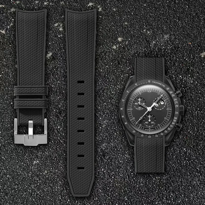 Cinturino per orologio da 20 mm per Omega x Swatch MoonSwatch - Gomma / Curvo / Sgancio rapido - 1 pezzo