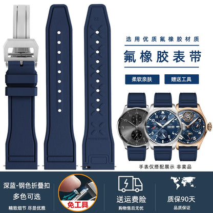 Cinturino per orologio in silicone morbido 20 mm 21 mm 22 mm per IWC Pilot | Cinturino sportivo a sgancio rapido | Sostituzione unisex impermeabile del cinturino in gomma