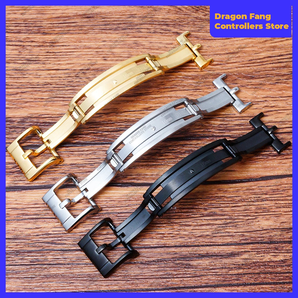 Fermoir de bracelet de montre en métal, 16mm 18mm, pour Rolex DAYTONA SUBMARINER GMT Yacht-Master, accessoire de montre, boucle à bouton métallique réglable