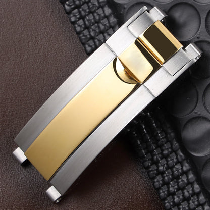 Fermoir de déploiement de verrouillage coulissant en acier inoxydable massif, 9mm x 9mm, haute qualité, pour Rolex Submariner GMT Daytona Date, boucle de montre en métal