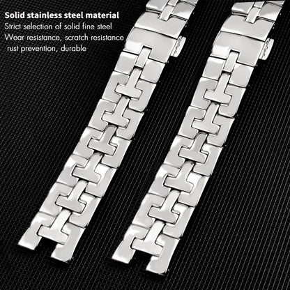 Bracelets de montre en acier inoxydable 316L, 15mm, qualité supérieure, tissot 1853 T-LADY T12 T082 T082.210, fermoir papillon, pour hommes