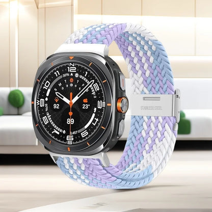 1 pezzo cinturino intrecciato elastico in Nylon per Samsung Galaxy Watch 8 Classic 46mm/Ultra 47MM fibbia in metallo per Samsung Galaxy Watch8
