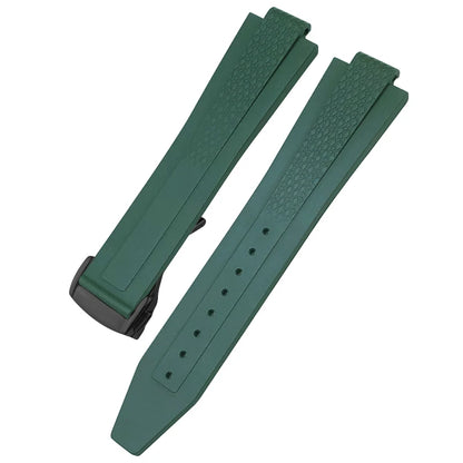 Konvexes Uhrenarmband aus weichem FKM-Fluorelastomer, für Longines L3 830 835 Hydroconquest Conquest GMT V.H.P 21mm 22mm