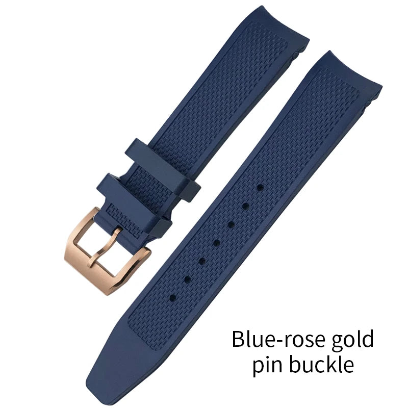 High Quality Rubber Watch Strap 19mm 20mm for IWC Pilot Watches Mark XVIII Black Blue Waterproof Silicone Bracelet Sport Straps