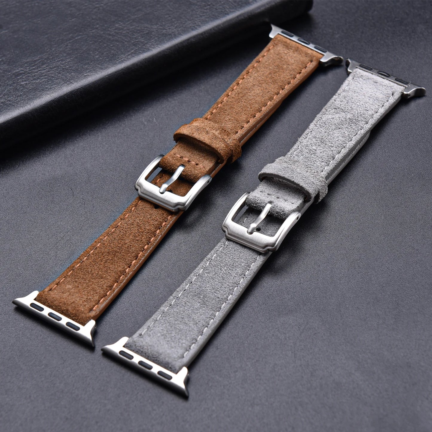 Cinturino in pelle scamosciata per Apple Watch Ultra 2 42mm 45mm 44mm, per iWatch 8 7 6 5 SE, cinturino in pelle da donna e da uomo, cinturino in pelle per affari, 38mm 40mm 41mm