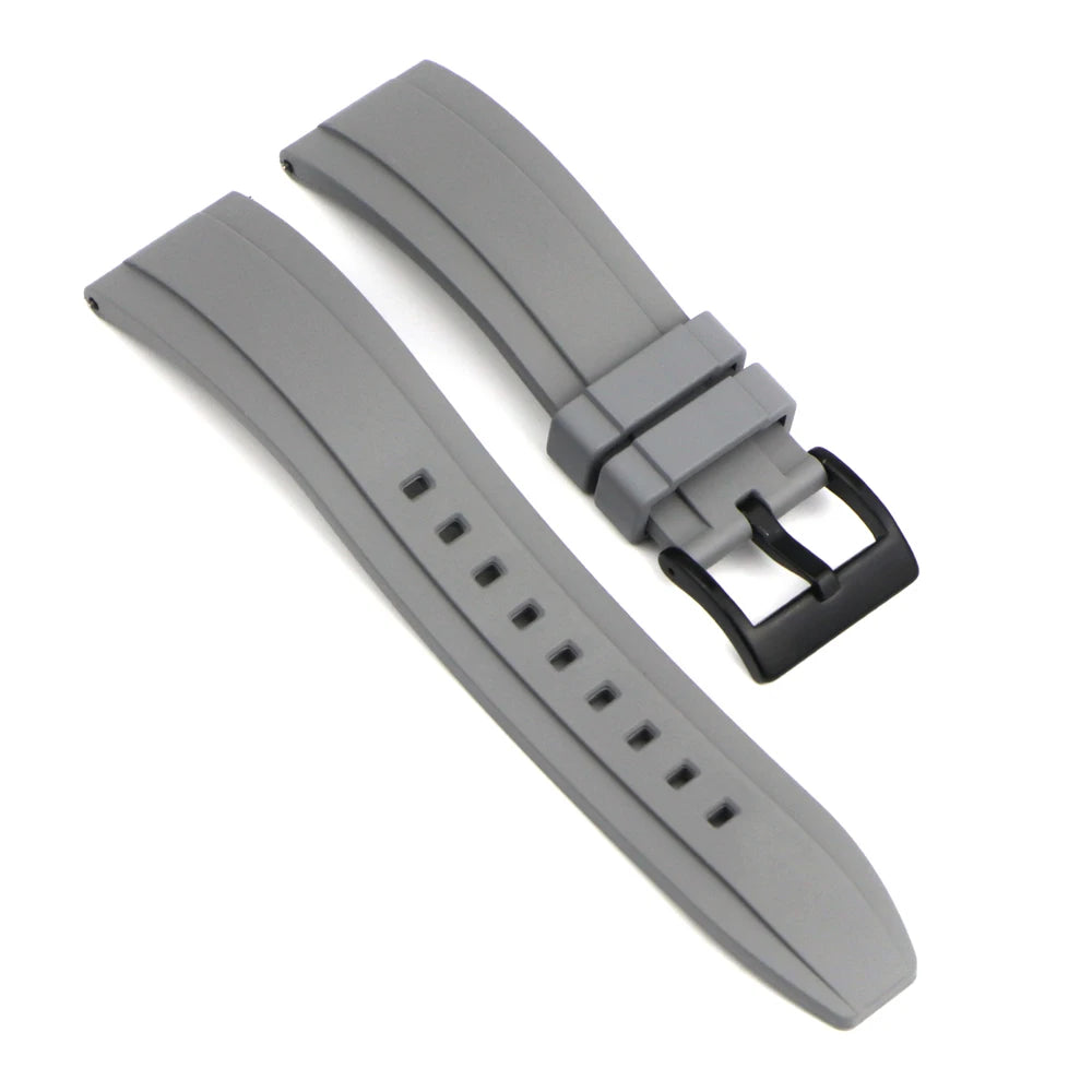 Cinturino per orologio in gomma fluorurata FKM con sgancio rapido, impermeabile, antipolvere, da esterno, cinturino da immersione, 20 mm, 22 mm, 24 mm
