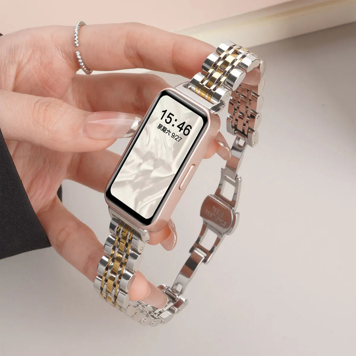Braccialetto sottile in acciaio inossidabile per Huawei Band 11/11 Pro/10/9/8 NFC, cinturino di lusso in metallo per donne e uomini, cinturino sportivo estivo