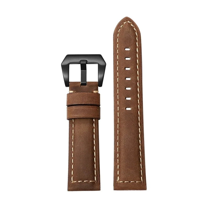 Bracelet de montre en cuir véritable pour Panerai, Compatible avec la série Radiomir Luminor 22/24/24MM