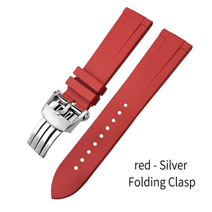 Bracelet de montre en caoutchouc fluoré FKM à dégagement rapide, 21mm 22mm, pour Breitling Navitimer Avenger Superocean, bracelet de montre souple coloré
