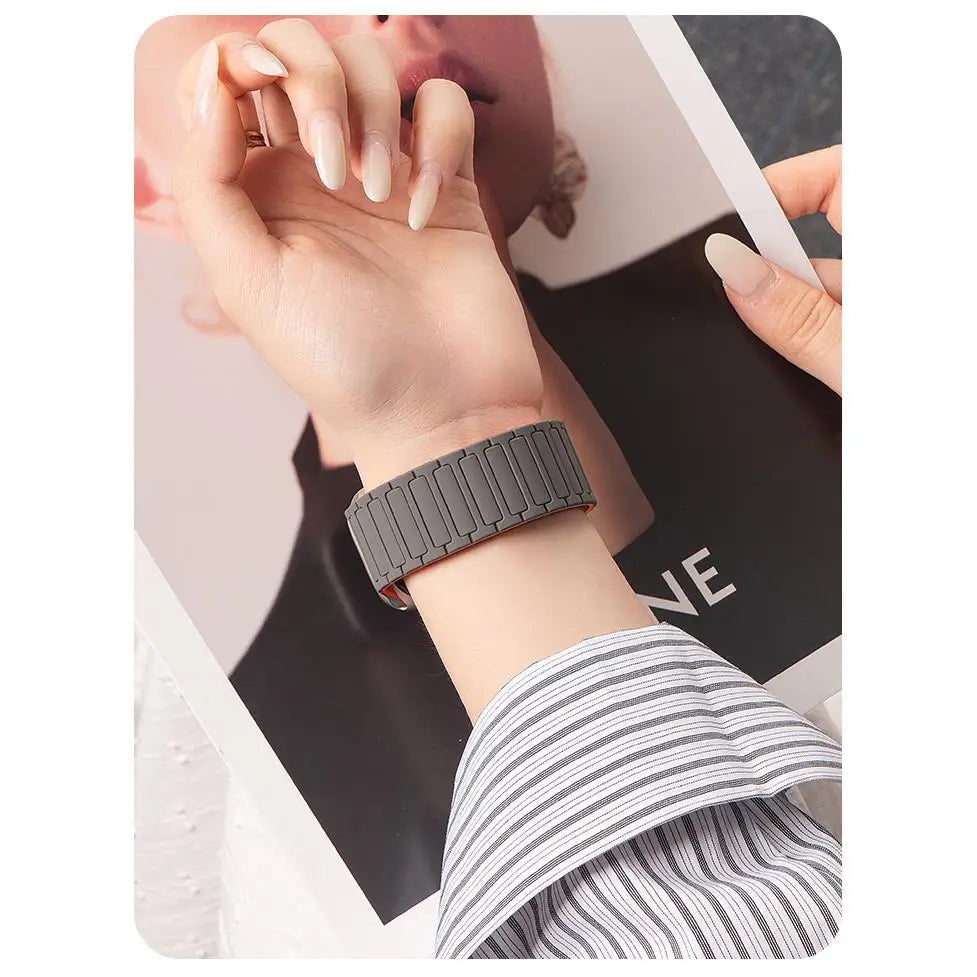Magnetic loop + silicone case + adjustment tool for Honor Choice ROSSINI 2i smartwatch strap