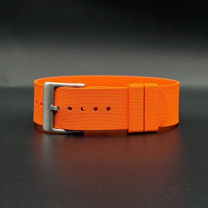 Bracelet de Montre Nato Caoutchouc Siliconé Boucle Brossé - 24,5cm