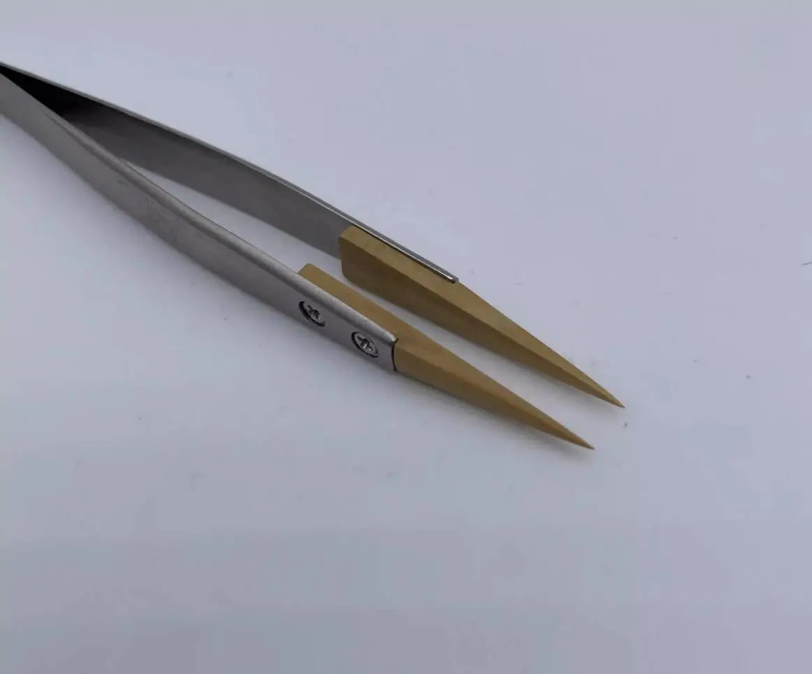 Pincettes pointues en buis, outils d'horlogerie, pincettes en bois poli à la main, pincettes antimagnétiques de précision, ne fait pas mal aux pièces de montre