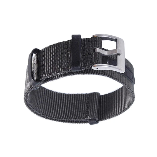 Green Black Grey 18mm 20mm 22mm Nylon + Genuine Leather Strap Field Watch Khaki H 69439931 441 Men's Outdoor Sports Watch Strap