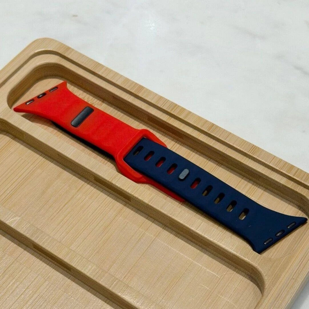 Tiltable Silicone Band for Apple Watch Ultra 3 49mm 40mm 41mm 44mm 45mm 46mm, Irregular Strap for iWatch Series 11 10 9 8 7 6 5 SE