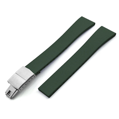 Delugs 20mm FKM Rubber CTS Watch Straps with Butterfly Buckle 4 Colors, Unique Texture, Quick Release for Brand Watches