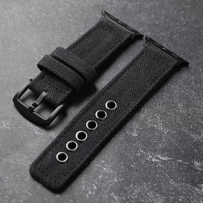 Cinturino doppio strato per Apple Watch Ultra 49MM 45MM 44MM, cinturino spesso verde nero stile robusto da uomo