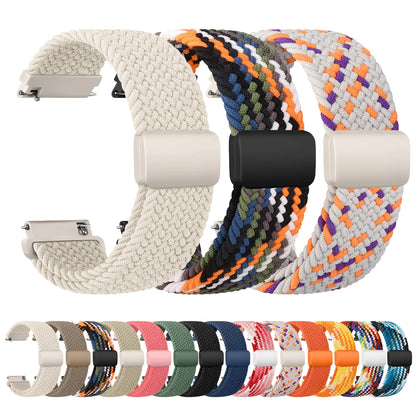 Bracelet magnétique tressé de 22mm pour Amazfit GTR 4 3 2 2e 3 Pro/GTR 47mm, Bracelet pour Amazfit BIP 6 5/Pace/Stratos 2S