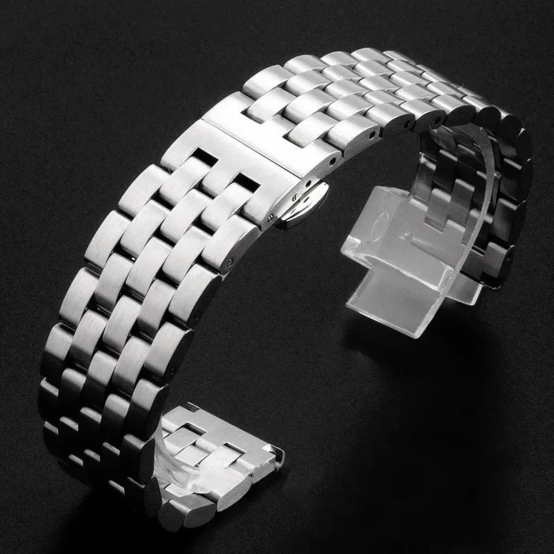 Bracelet de montre en acier inoxydable, 18 20 21 22 23 24mm, pour femmes et hommes, en métal massif, accessoires de remplacement avec outil