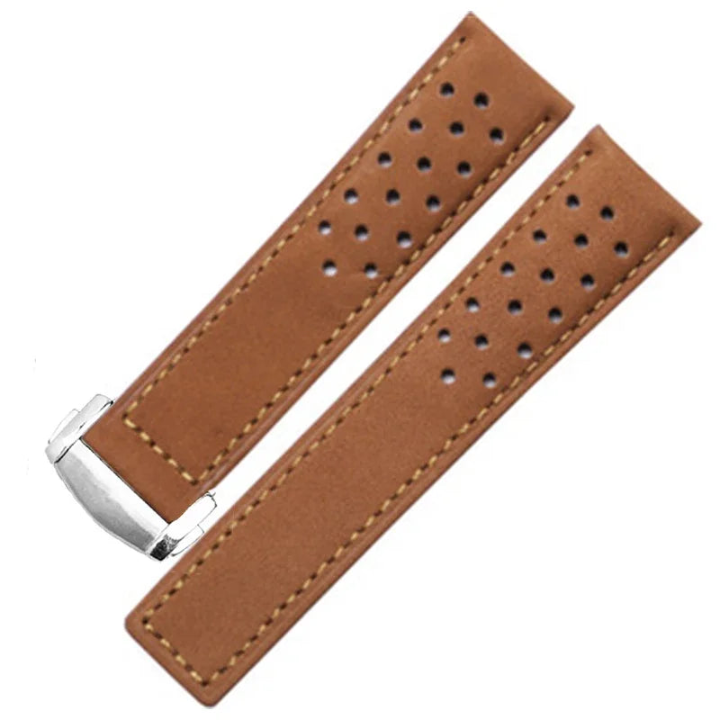 Bracelet en cuir véritable pour Tag Heuer Carrera Monaco Series, en cuir de vache givré, 20 22mm, bracelet universel, accessoires de montre