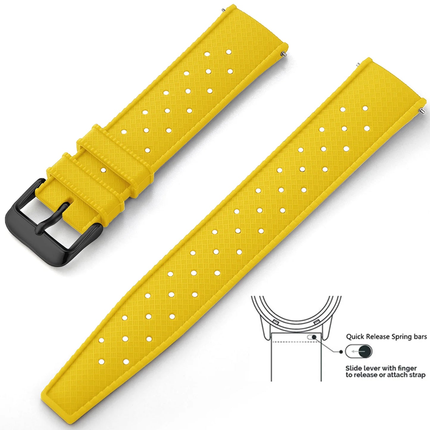 Bracelet de montre en Silicone Tropical bracelet de montre à dégagement rapide 18mm 20mm 22mm bracelet de montre intelligente Tropic en caoutchouc pour Oris Seiko Citizen