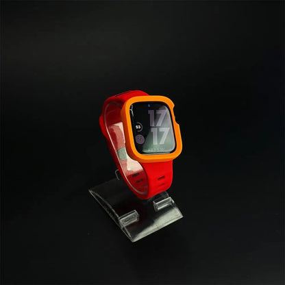 Silicone case + strap for Apple Watch Ultra 2 49mm 46mm 42mm 40mm 41mm 44mm 45mm for Apple Watch Series 11 10 9 8 7 6 5 4