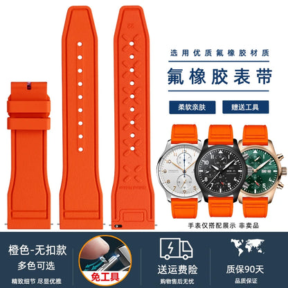 Cinturino per orologio in silicone morbido 20 mm 21 mm 22 mm per IWC Pilot | Cinturino sportivo a sgancio rapido | Sostituzione unisex impermeabile del cinturino in gomma