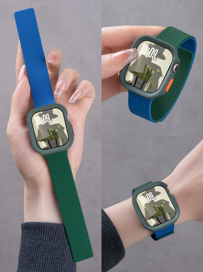 Magnetic Bracelet + Full Protection Case for Apple Watch Series 11 10 9 8 Ultra 2 SE3, Strap for Apple Watch 49 46 44 45 42 38 40mm