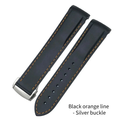 19mm 20mm 21mm 22mm Rubber Watch Straps for Omega Seamaster Planet Ocean for Certina Seiko Hamilton Waterproof Sport Watchband