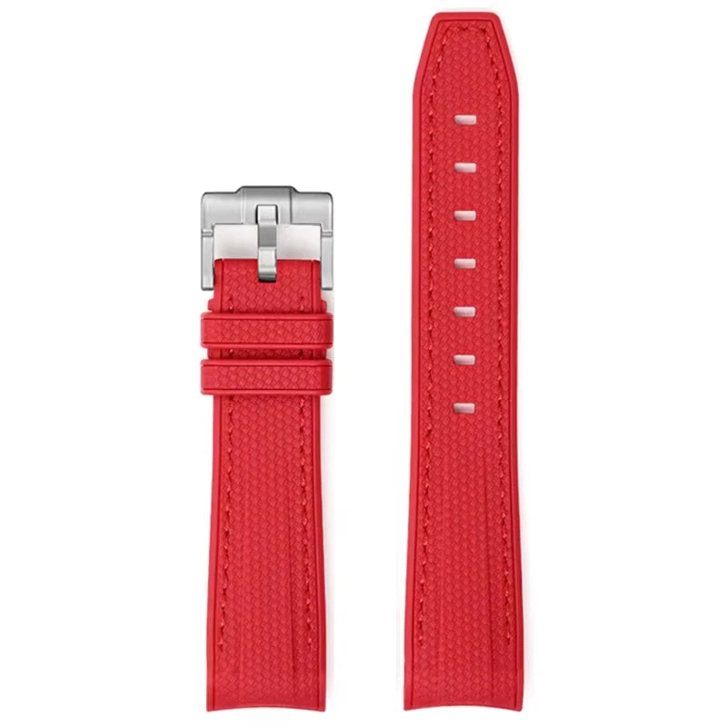 Bracelet de montre en caoutchouc et Silicone, 20mm, pour Omega X Swatch Joint MoonSwatch, pour Seamaster 300, pour hommes et femmes, extrémité incurvée