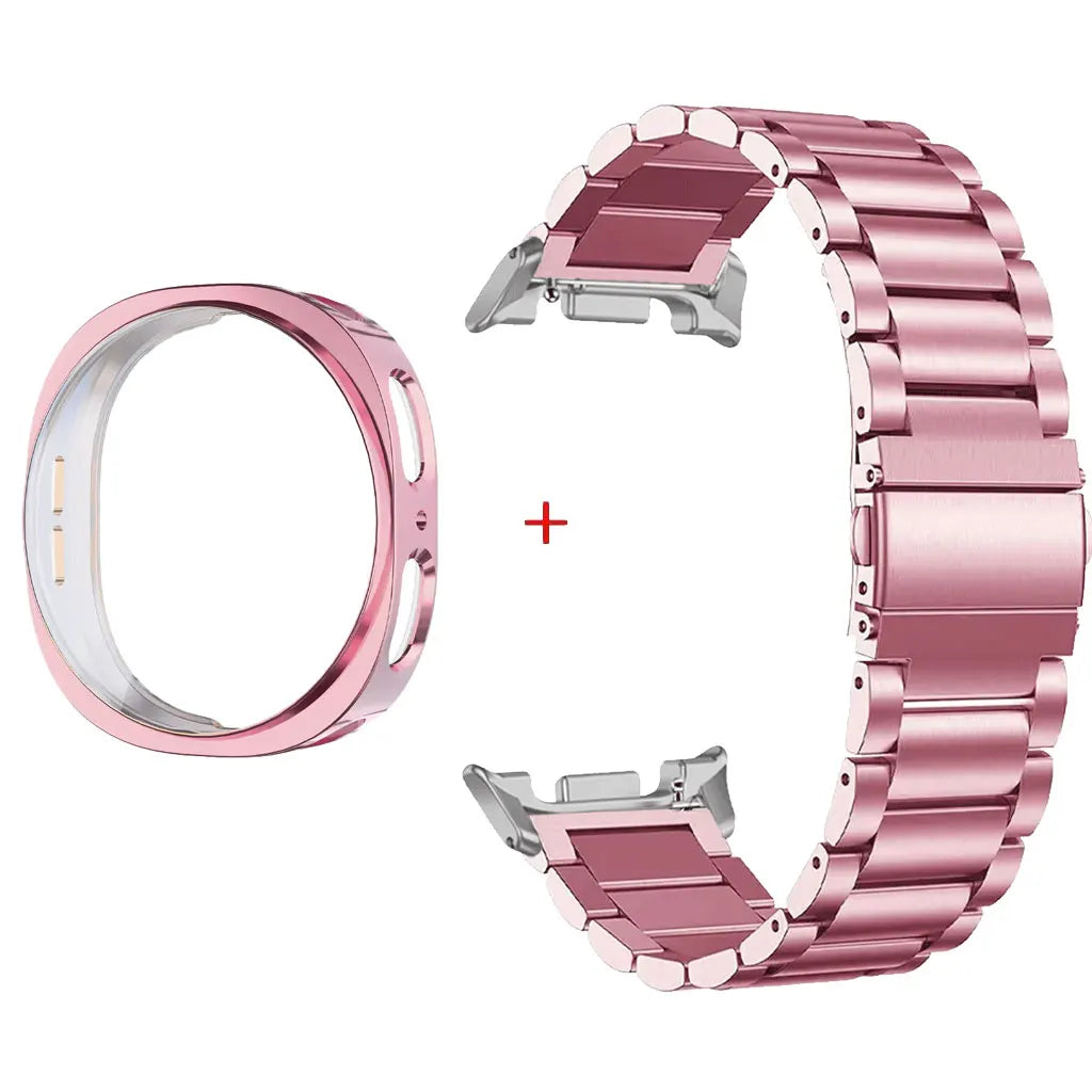 Stainless Steel Watch Band + Case for Samsung Galaxy Watch 8 40mm 44mm, Full Cover Metal Strap